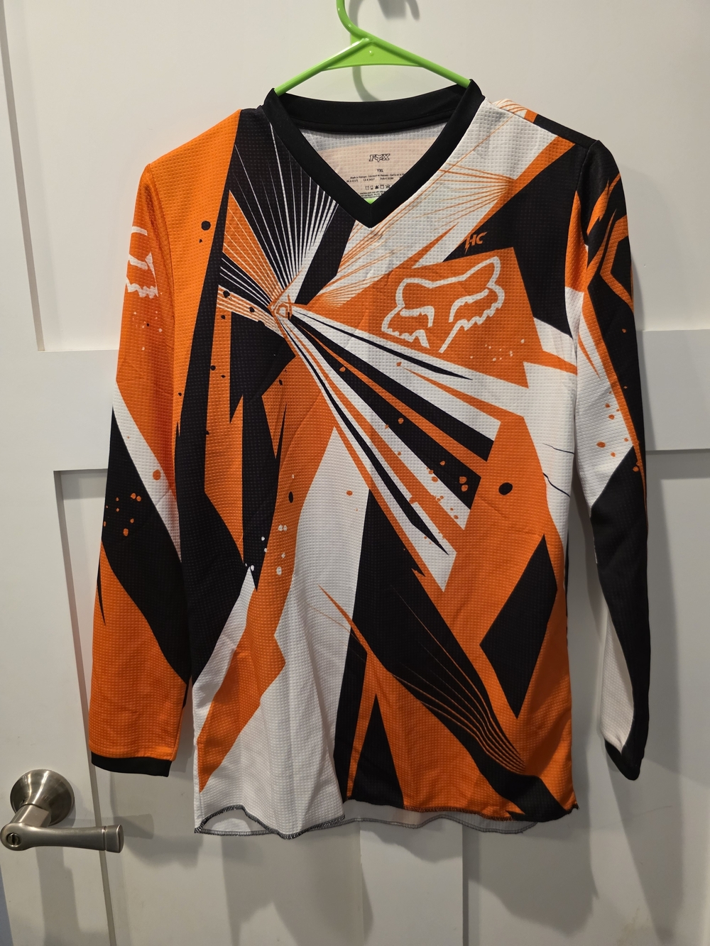 FOX Racing Motocross Jersey Orange Black White Dirt Bikes MX Moto Youth XL